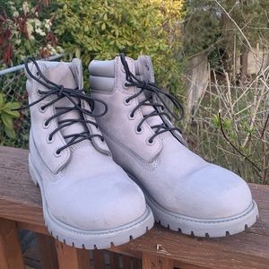 Gray Timberland Waterproof Boots Size 8